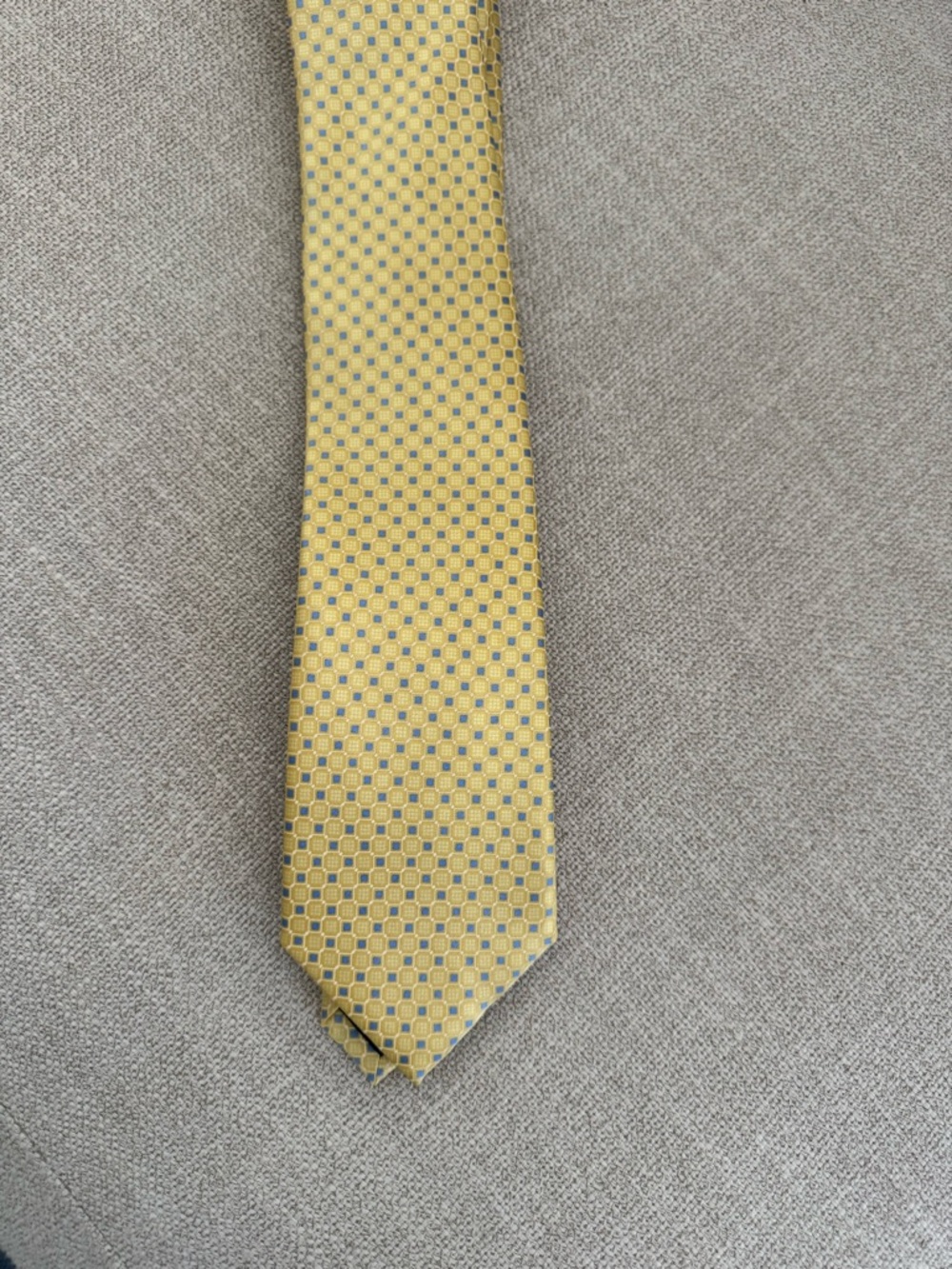 Michael Kors Yellow Geometric Silk Tie